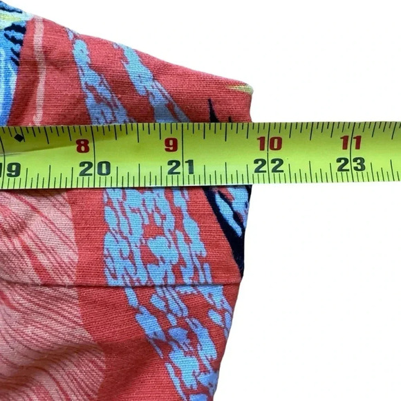 Beachlunchlounge Tropical Mini Dress Braided Straps Colorful Button Front XXL - Picture 10 of 14